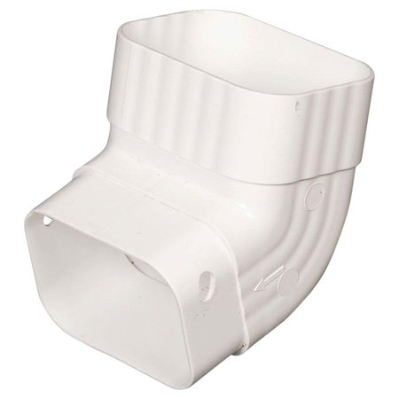 Amerimax Home Products 4.25 in. H X 3.25 in. W X 4.25 in. L White Vinyl K Gutter Elbow M0627